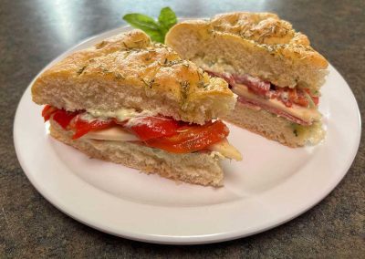 JenAlios Romano Sandwich on Focaccia
